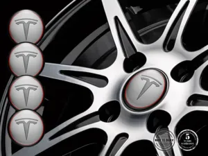 Tesla Design Autocollant Bombé Emblèmes Roue 